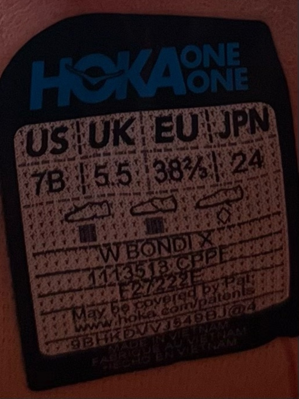 Hoka One One Bondi X Womens Size 7 Running Shoes Sneakers Camellia Peach Parfait - Picture 11 of 12